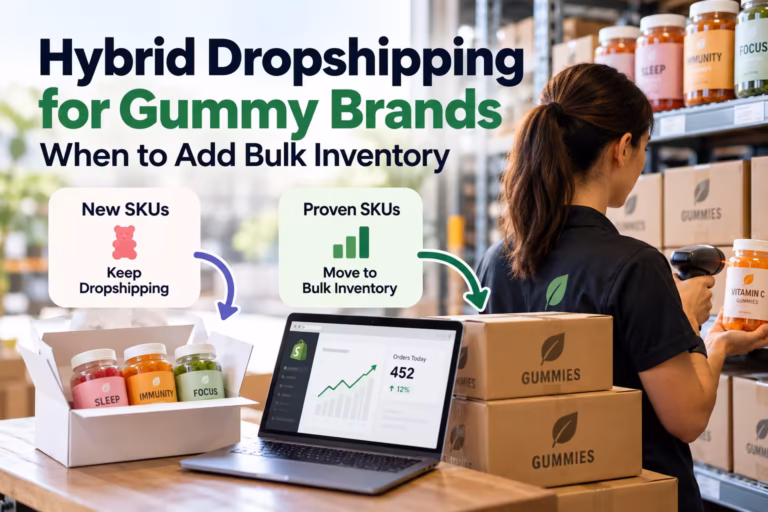 Hybrid Dropshipping for Gummy Brands: When to Add Bulk Inventory